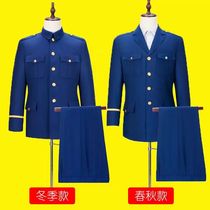 New flame blue spring and autumn costume men winter dress work suit business leisure uniform