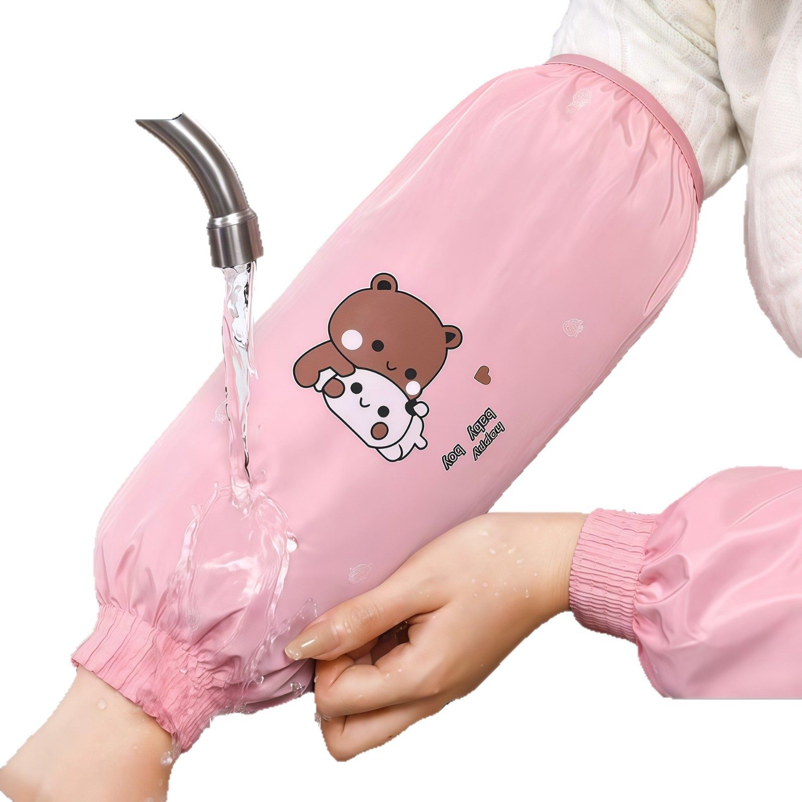 袖套女防水防油护袖秋冬季厨房加长款防污套袖可爱成人家用手袖筒,淘宝优惠券,粉丝福利购,淘宝优惠卷