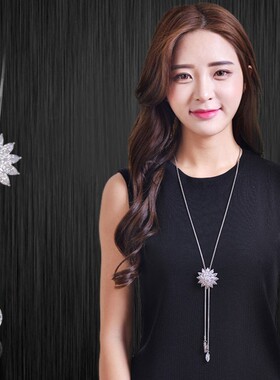 冰花锆石项链2026新款显白显气质