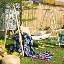 Outdoor Balloon Flower Swing Chair Outdoor Garden Hammock Rocking Chair Courtyard Cradle chair Balcony Minima Net Red Autumn Thousands Chair