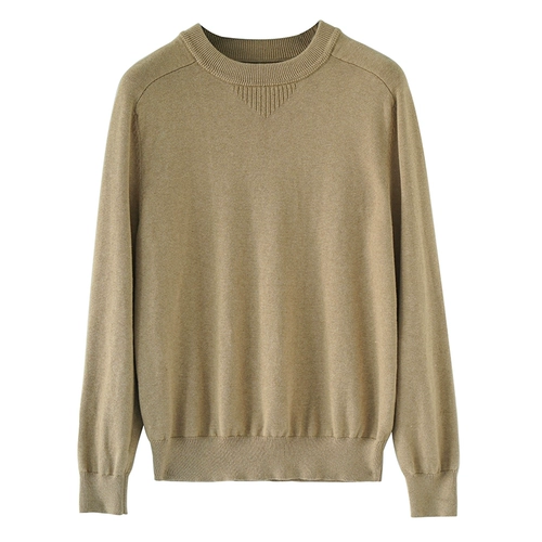 Ретро лонгслив, демисезонный трикотажный свитер, круглый воротник, облегающий крой