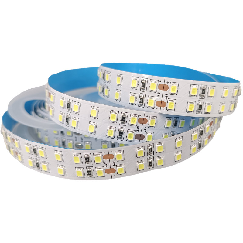 双排LED灯带12v24伏高亮线槽软灯条正白暖白冷白4000k中性光自粘_虎窝淘