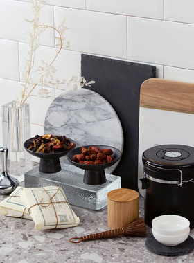 新中式茶道厨房样板间软装摆件