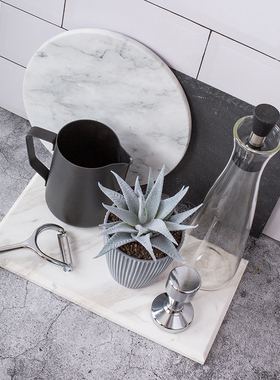 北欧样板间厨房摆件装饰品大理石