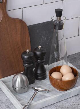 北欧厨房装饰橱柜软装大理石托盘