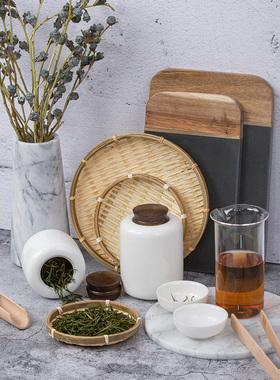 中式轻奢厨房样板间软装饰品摆件