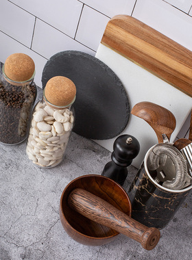 厨房样板间实木铲厨具装饰品摆件