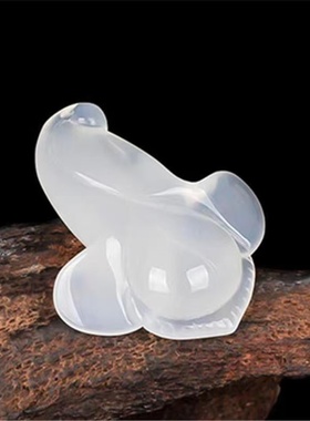 新款玛瑙兰花吊坠挂件 冰种玉髓白菜款式吊坠冰润透亮 玉佩吊坠