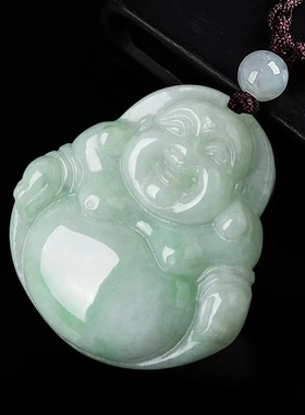 天然翡翠观音玉坠玉石吊坠a货翡翠观音菩萨佛像佛公挂件男女