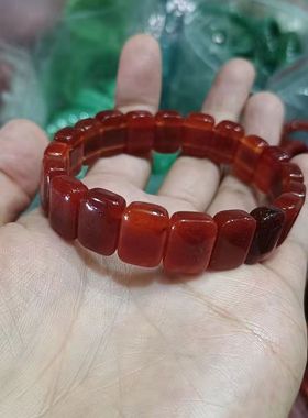精品红玛瑙手排 四方形红玛瑙手排 精美