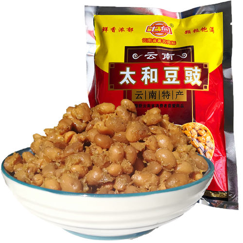 云南特产七甸太和豆豉300g*3袋 整颗黄豆大豆酱农家老品种水豆鼓 - 图0