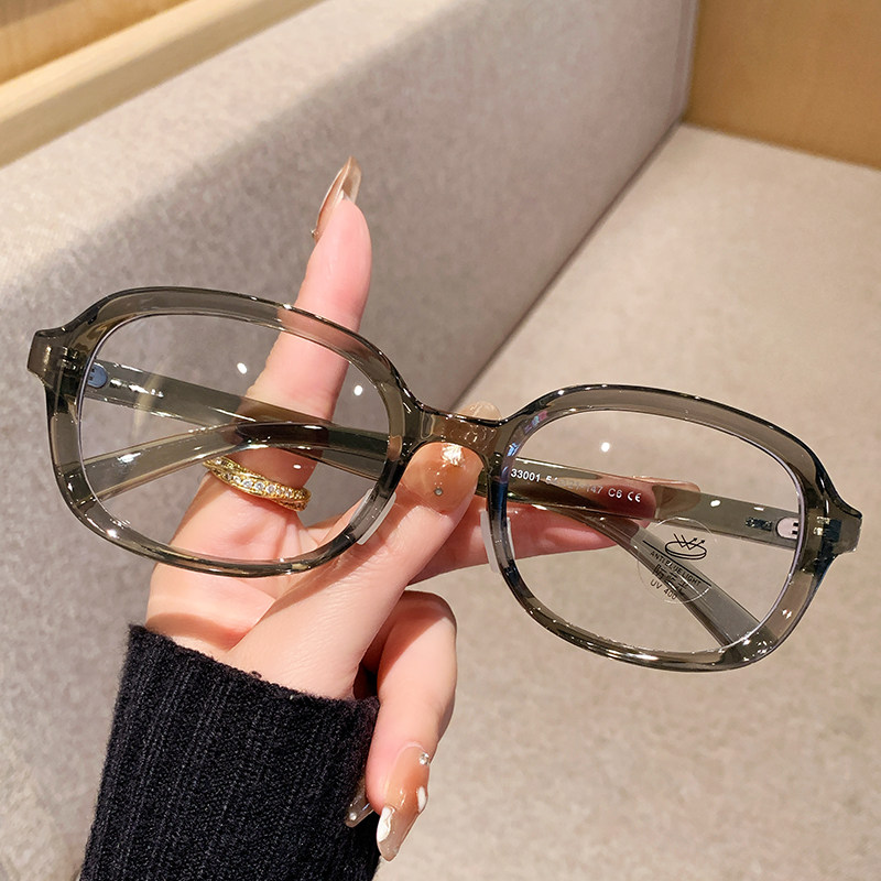 潮复古椭圆框眼镜女茶色玳瑁防蓝光文艺小脸显年轻素颜镜可配近视,淘宝优惠券,粉丝福利购,淘宝优惠卷