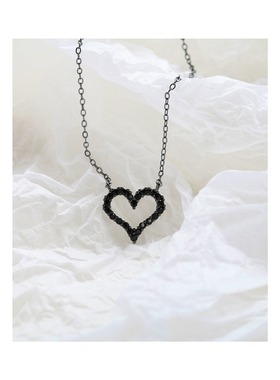 轻奢原创密镶锆石黑色女ins甜美