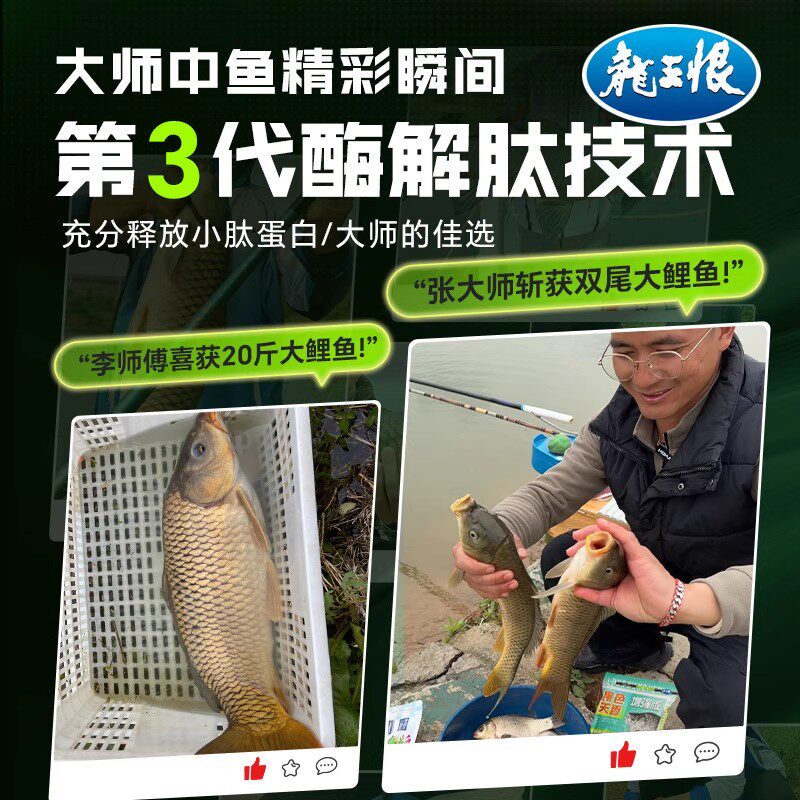 【龙王恨旗舰款】果色天香钓鱼饵料夏季鲫鱼草鱼鳊鱼钓饵野钓专用