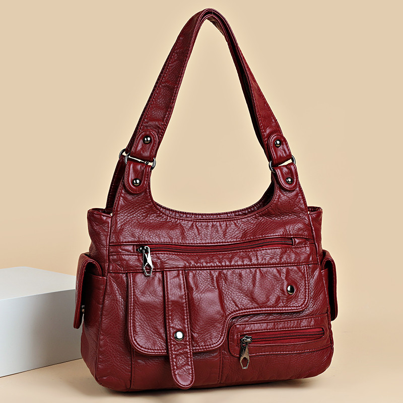 2026新款复古软皮百搭托特包简约单肩手提包多隔层休闲女士妈妈包,淘宝优惠券,粉丝福利购,淘宝优惠卷