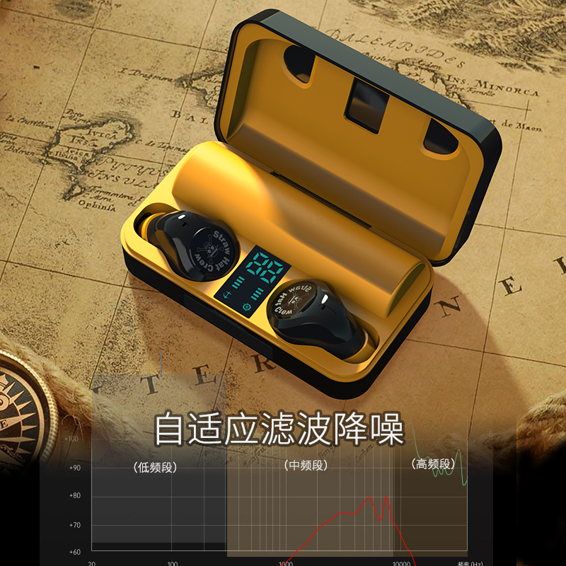 无线蓝牙耳机运动跑步双耳入耳塞式迷你可爱卡通隐形超长待机苹果安卓手机男女通用 T5H 索爱 海贼王联名款 无线蓝牙耳机运动跑步双耳入耳塞式迷你可爱卡通隐形超长待机苹果安卓手机男女通用 T5H 索爱 海贼王联名款