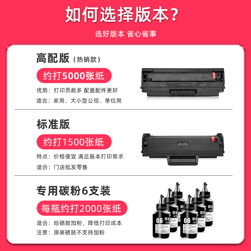 多好原装正品1008w硒鼓适用HP Laser 1008w碳粉盒1008a墨盒惠普打印机原厂W1660A HP166A晒鼓 - 图1