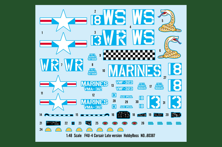 小号手 80387拼装模型 1/48美国F4U-4“海盗”战斗机(后期型)-图1