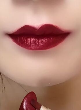 正红色口红女红防水持久不易掉色不沾杯姨妈色玫紫色黄皮素颜显白