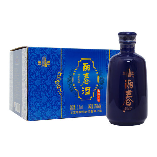 【官方旗舰店】丽春黄酒塔牌十年兰瓷丽春375ml*6整箱礼盒绍兴立 - 图1