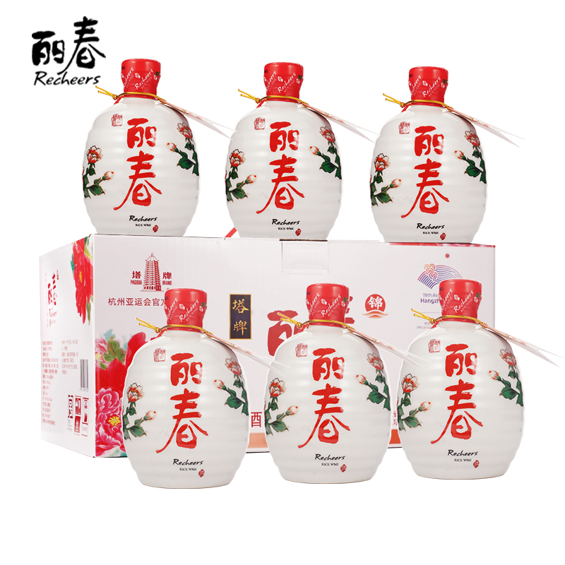 【官方旗舰店】丽春黄酒十年锦丽春428ml*6瓶礼盒花雕立春酒绍兴-图0