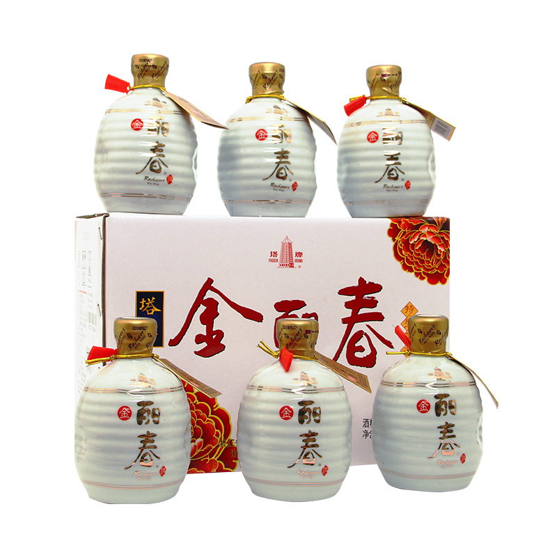 【官方旗舰店】丽春黄酒十年金丽春350ml*6瓶礼盒花雕立春酒绍兴 - 图3