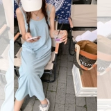 Платье без рукавов без рукавов, длинная юбка для отдыха, подходит для подростков, премиум класс, яркий броский стиль, оверсайз