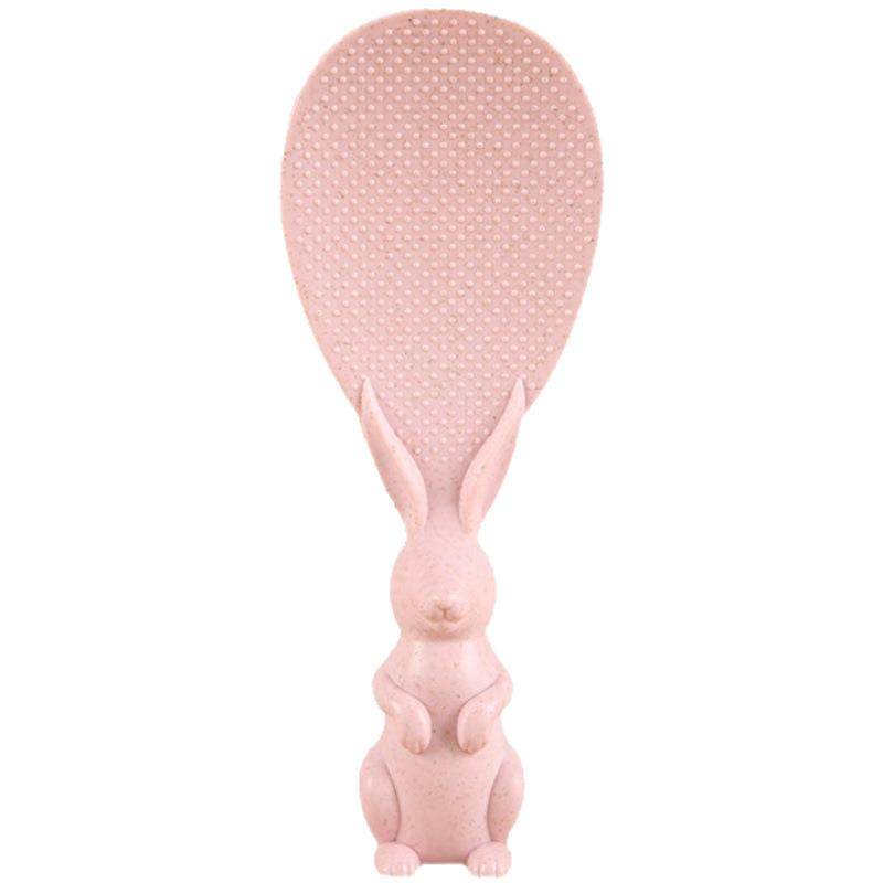 Cute little rabbit-shaped plastic rice spoon made from wheat - 图3