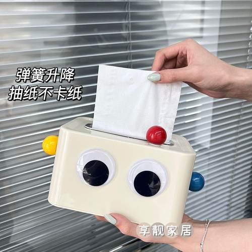 Square Monster Tissue Box: A Dopamine-Boosting Cartoon Deskt - 图0