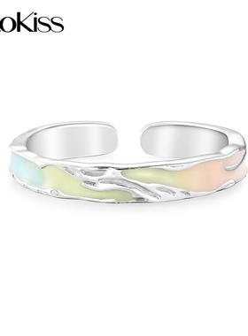 KOOKISS霞栖蝶梦S925银情侣对戒