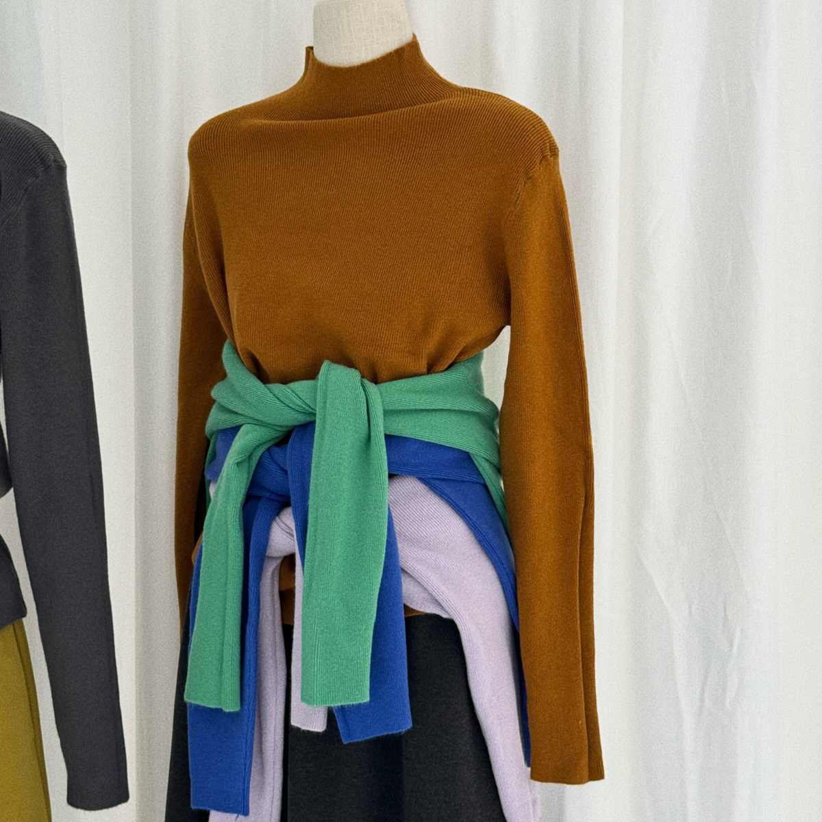 eternal.西子-款冬季首爆半高领排量弹力大不挑人打底针织衫m1595 - 图1