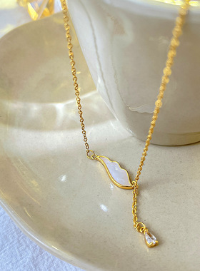 日韩风时尚钛钢项链女小众感不掉色锁骨链轻奢百搭四叶草饰品