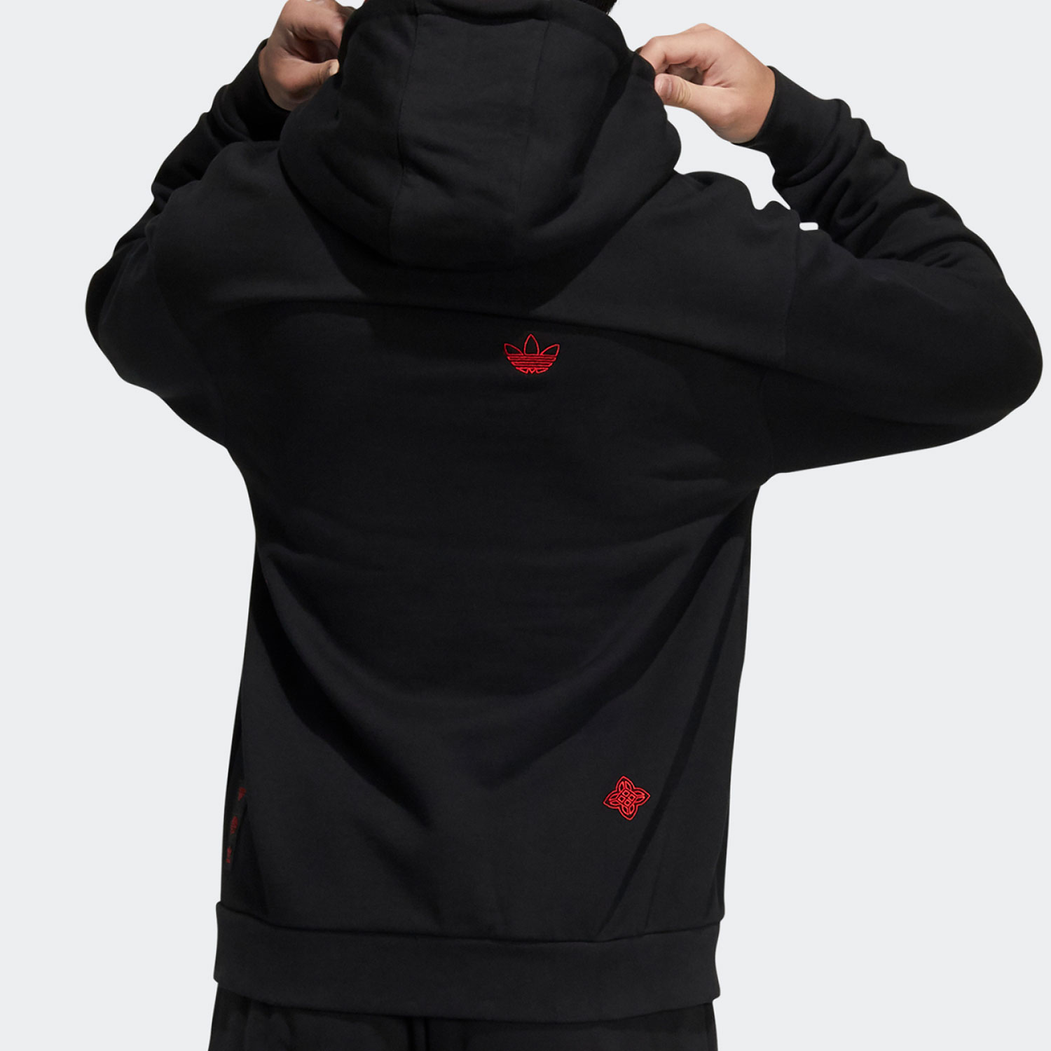 Adidas/阿迪达斯正品三叶草 CNY Hoodie 男运动套头衫 HC0562 - 图0