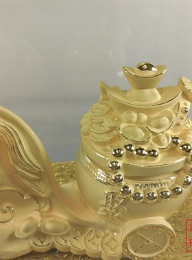 绒沙金黄金摆件马到成功满载而归金马工艺品摆放金银送礼成功宝马