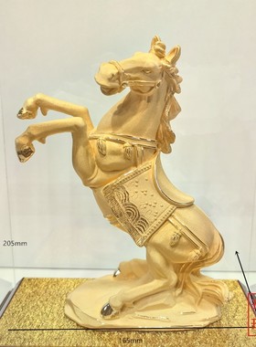 绒沙金黄金摆件礼品生肖马马到成功马上发财马到功成金银工饰品