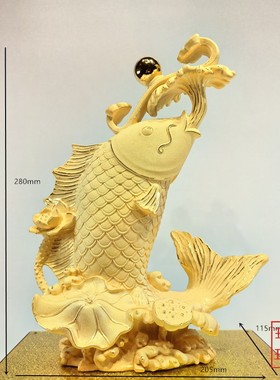 发财鱼年年有余绒沙金金银商务