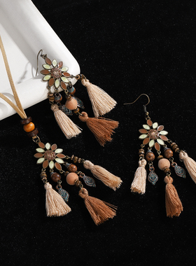 波西米亚新中式流苏项链