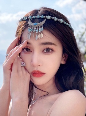 民族风眉心坠波西米亚风头饰项链