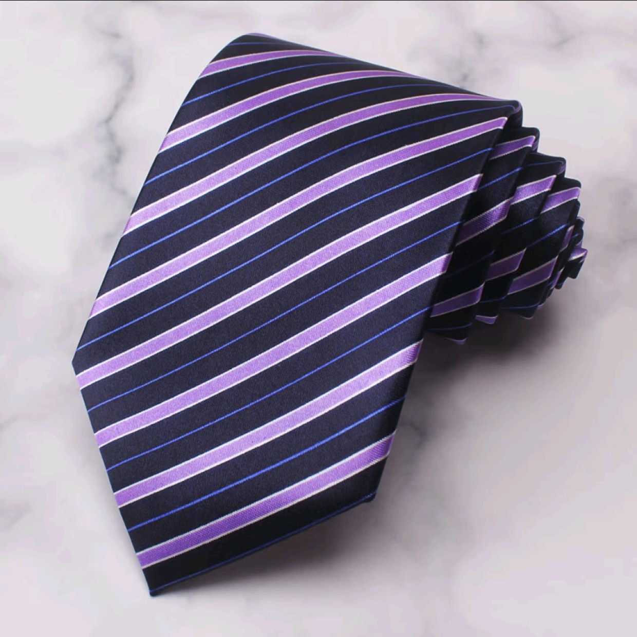 男士商务正装拉链免打领带经典款蓝色8CM手打领带结婚新郎工作,淘宝优惠券,粉丝福利购,淘宝优惠卷