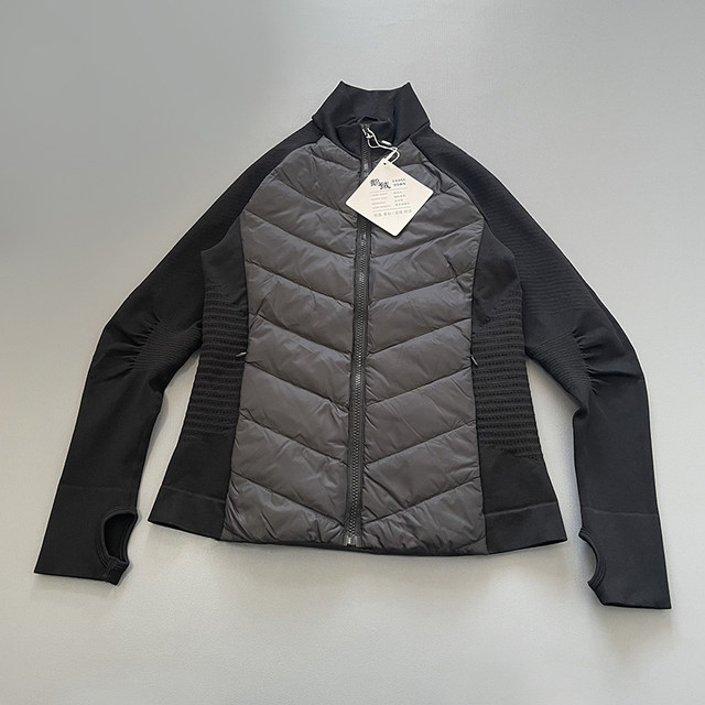 Women's short and thin sports down jacket