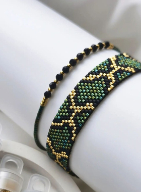 御幸女玻璃不锈钢欧美手工手链