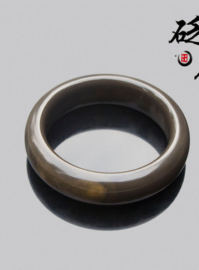 泗滨砭石手镯女正品专卖 天然玄黄女款养生首饰 年货送礼可定做