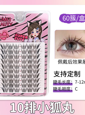 假睫毛全家福胶水款大容仿真量太阳花纯欲猫爪狐系女自然眼睫毛