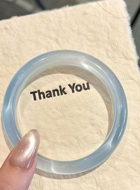 2026厂家直供高级感猫眼石手镯白月光冰冰蓝香槟色手镯玻璃色引流