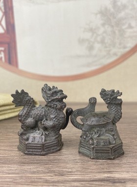 2026仿古四兽摆件 青龙白虎朱雀玄武四方位摆件一套家居工艺品摆