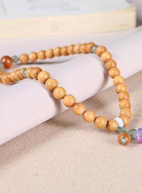 2026奇楠沉香手链diy莲蓬配饰复古风花梨文玩念珠奶香木手串男女