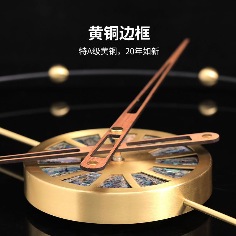 高端简约客厅艺术轻奢挂钟创意极简新款2025时钟表高级感现代挂表