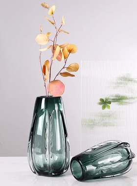 轻奢透明花瓶摆件，水养插花