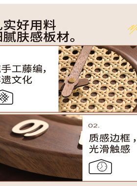 超静音！新款原木风时尚装饰挂钟