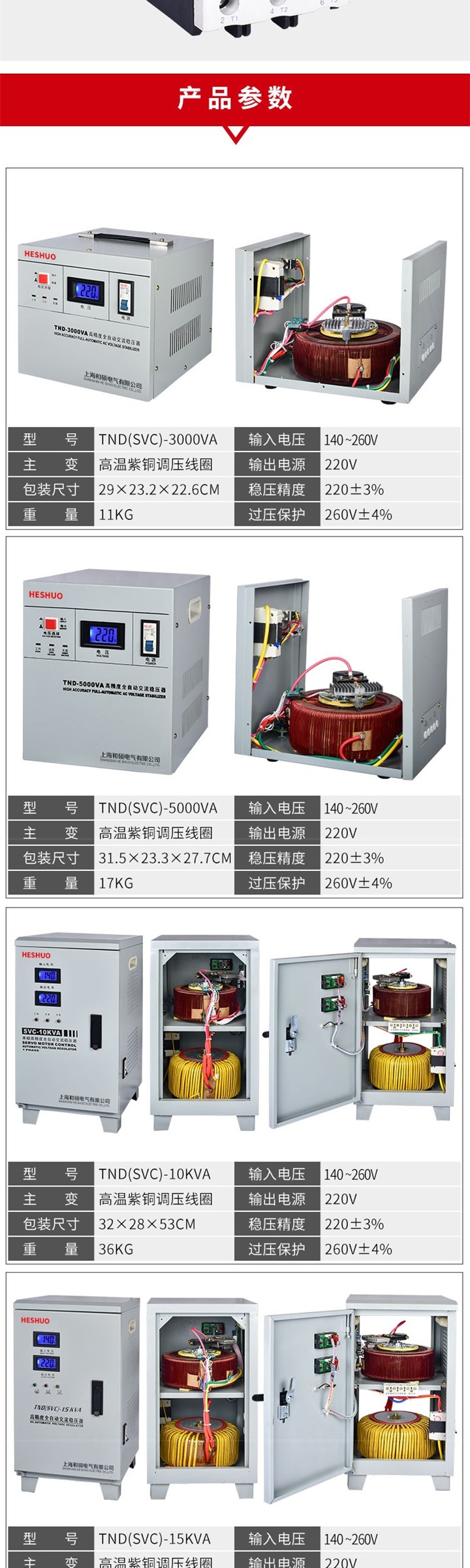 厂促单相家用220v稳压器5kw10kw15kw20kw30kw40kw50kw60kw品 - 图2